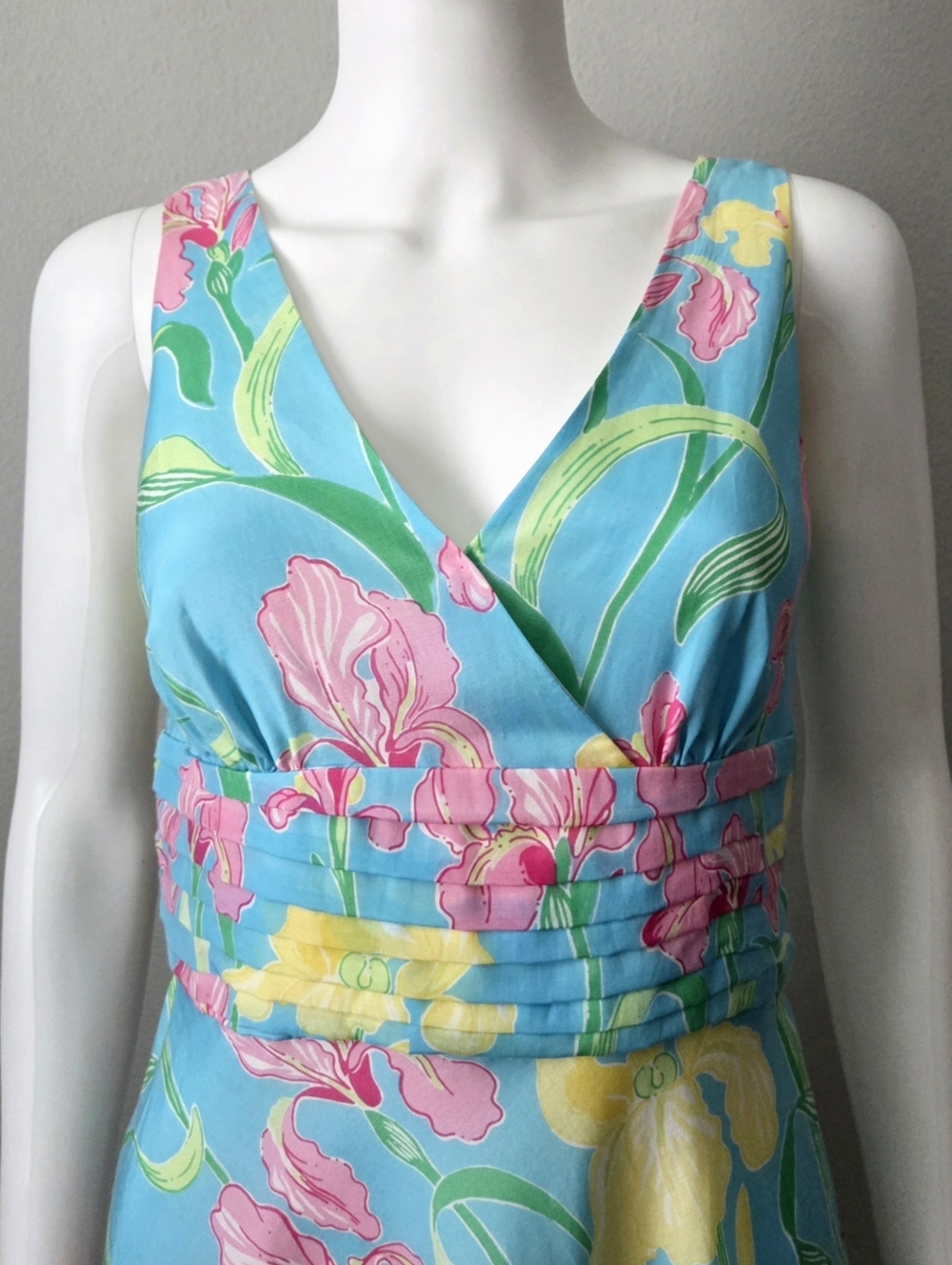 Lilly Pulitzer Silk / Cotton Sleeveless Bold Floral A-Line Dress, Lined, Size 6 - Picture 8 of 16